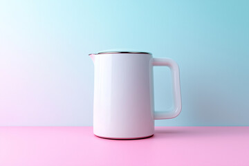 Chic White Kettle with Modern Design Isolated on a Clean Background – A Sleek Addition to Your Kitchen