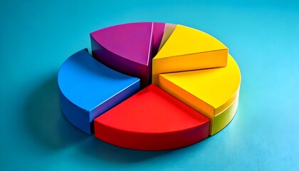 Fototapeta premium Modern Business Data Visualization with Colorful 3D Chart