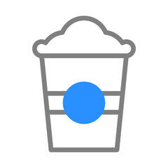 Frappe or Iced Coffee Icon.  Simple Beverage Graphic.  Drink Icon.