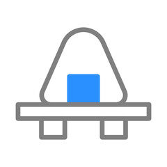 Japanese Onigiri Icon. Concept of food, cuisine, and Japanese culture.