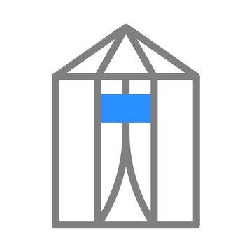 recommend clip art: Simple Line Art Illustration of a Tent or Gazebo. Concept of Outdoor Recreation, Camping, and Shelter.