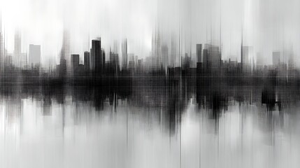 Fototapeta premium Abstract Cityscape Skyline Monochrome Impression