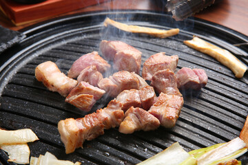 Korean-style BBQ grill with 