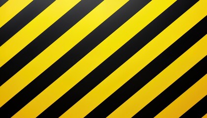 Diagonal black, yellow stripes create warning pattern. Safety design for construction zones. Visual danger alert. Simple but powerful hazard stripes. Perfect for various industries. Safety sign with