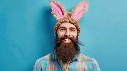 person with bunny ears