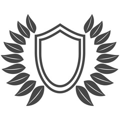 Badge with laurel outline vector