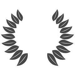 Badge with laurel outline vector
