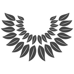 Badge with laurel outline vector