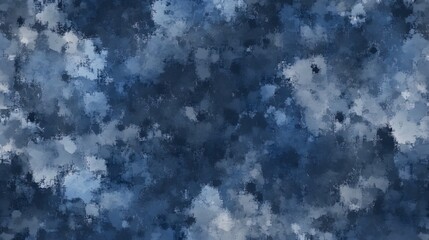 Digital camouflage background, vector seamless pattern, army blue, dark blue, and white color, with a blend of natural colors used for camouflage