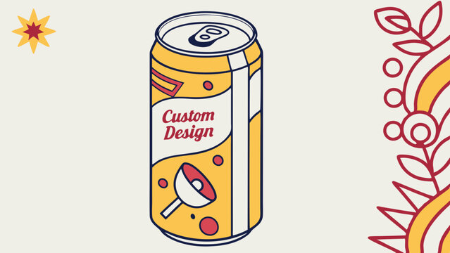 beverage can, customizable can, design template, editable can, vector illustration, soda can, aluminum can, customizable template, mockup can, drink container, bever can to design yourself vector file