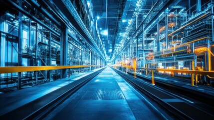 High-tech industrial automation for efficient modern manufacturing infrastructure