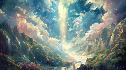 view of the mountains and clouds