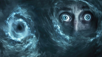 close up of an eye of the turtle