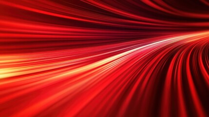 Abstract red and yellow light streaks forming dynamic curved lines in a futuristic motion background