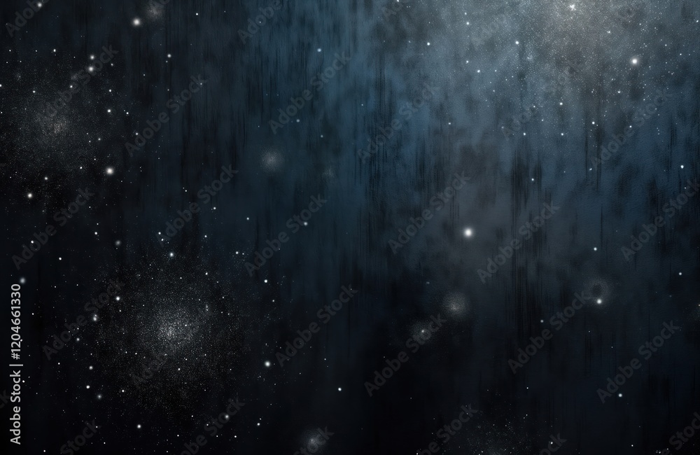 Aufkleber dark background with scratched texture and white dust. stars scattered throughout. abstract design w