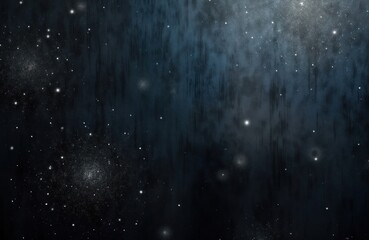 Obraz premium Dark background with scratched texture and white dust. Stars scattered throughout. Abstract design with a space theme. Ideal for graphic design elements or digital artwork backgrounds.