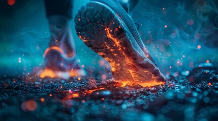 Fiery Footprints A Runners Burning Trail