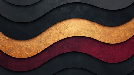 Obraz premium Elegant Wavy Textures with Rich Colors and Dynamic Flowing Shapes