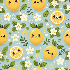 LEMONS FRESH FRUITY FOOD DESIGN PRINT IN VECTOR