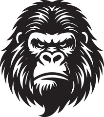 gorilla head vector