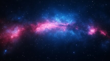 Obraz premium Cosmic Nebula Pink And Blue Hues Across Starry Sky