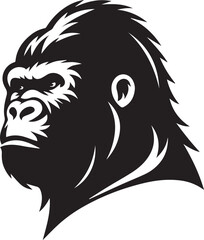 gorilla head silhouette