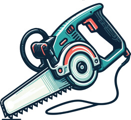 Chain saw vector illustration art work 