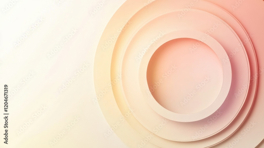 Aufkleber Rotating layers of soft colors create a visually pleasing abstract design suitable for modern digital backgrounds. Generative AI