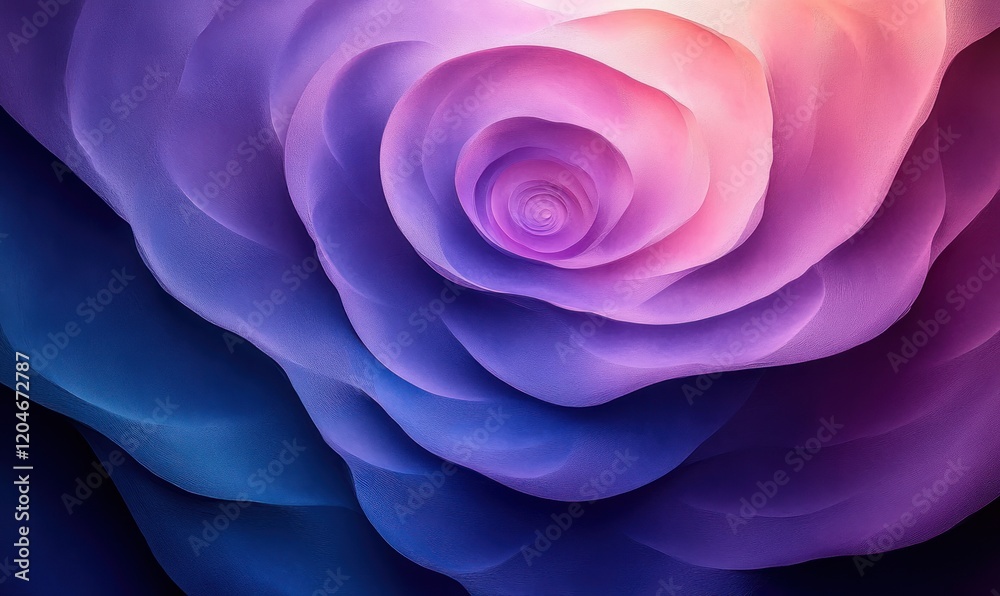 Poster minimalist abstract gradient blue and purple circles with soft lighting