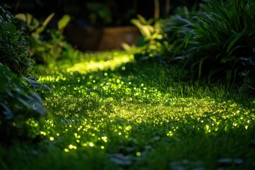 Luminous Green Path Through Lush Foliage