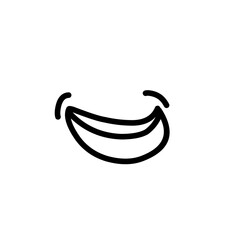 hand drawn smile cartoon mouth