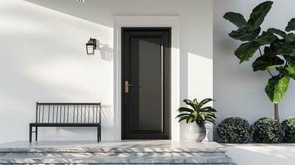 modern house with a balcony