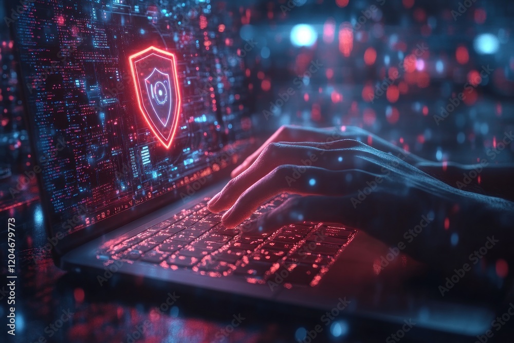 Aufkleber Online Security and Data Privacy for Cyber Protection with Encrypted Connections and Password Authentication