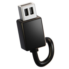3d rendering general user interface icon concept. 3d render usb icon