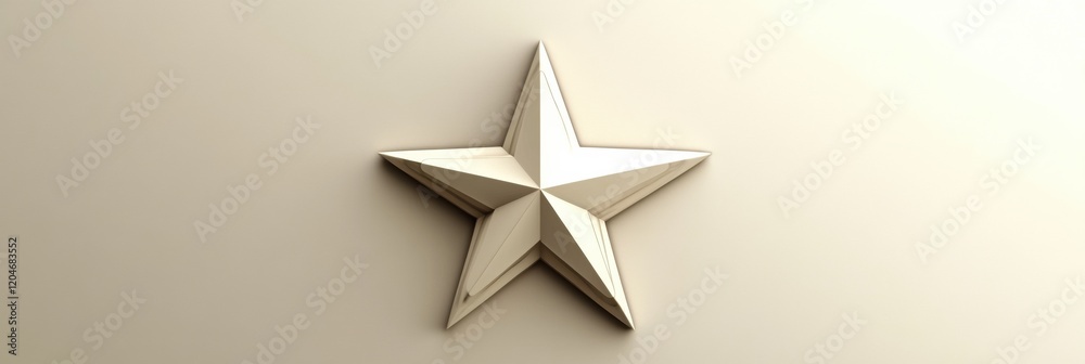 Leinwandbilder three dimensional star design with a smooth texture against a light background displayed prominently