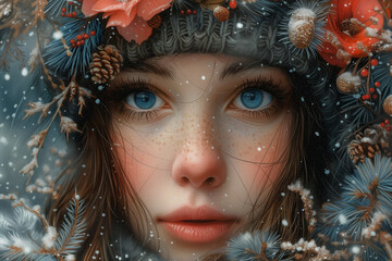 portrait of a person in winter