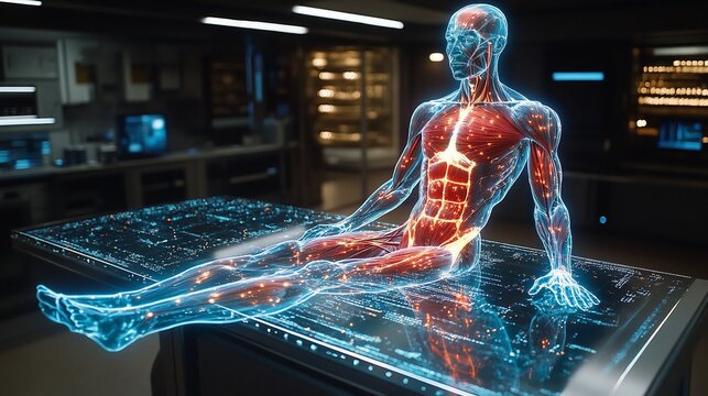 Human Anatomy Hologram: A Futuristic Medical Visualization