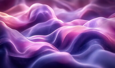 Obraz premium Abstract Geometric Design with Swirling Purple Shapes and Soft Ambient Light in Minimalistic Style