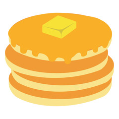 Pancake with honey and butter vector