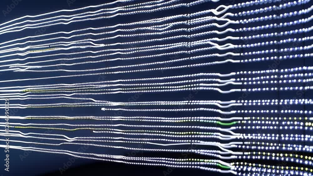 Poster neural network technology signals flowing through layers of nodes, showcasing dynamic data in digita