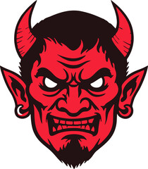 devil head vector illustration