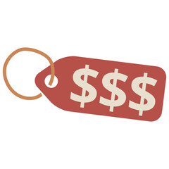 aesthetic price tag vector