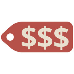 aesthetic price tag vector