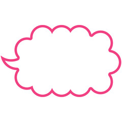 Pink speech bubble vector