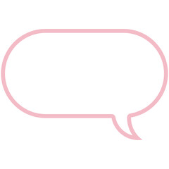 Pink speech bubble vector