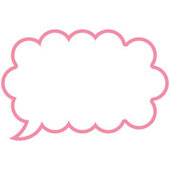 Pink speech bubble vector