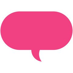 Pink speech bubble vector