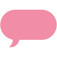 Pink speech bubble vector