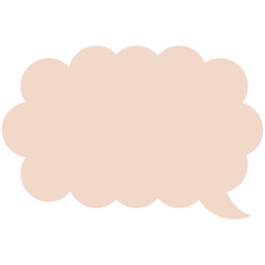 Pink speech bubble vector