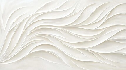 Abstract White Wave Pattern Design Artwork